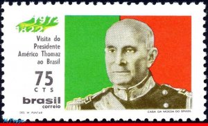 1217 BRAZIL 1972 VISIT OF AMERICO THOMAS, PRESIDENT OF PORTUGAL, MI# 1311, MNH