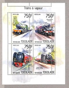 A3544-Togo ERROR MISSPERF 2014 locomotive Trains steam locomotives