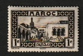 FRENCH MOROCCO SCOTT#124 1933 1c SULTAN'S PALACE - MH