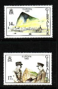 Gibraltar-Sc#435-6- id9-Unused NH Europa set-1982-