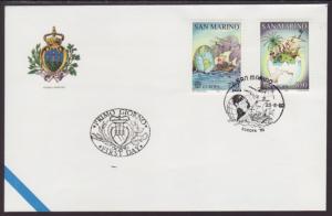 San Marino 1264-1265 Europa 1992 U/A FDC