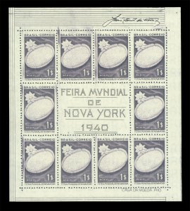 BRAZIL 1940  NEW YORK Expo FAIR set of BLOCKS S/S  Scott# 496a-498a mint MLH
