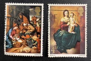 Great Britain #522,523 Used - Jesus, Madonna and Child