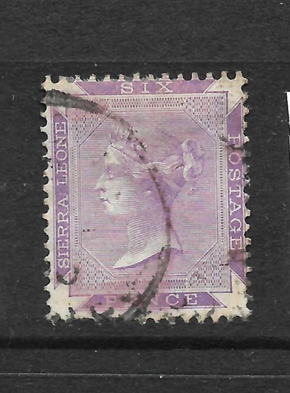 SIERRA LEONE  1859-74 6d    QV  FU  SG 1