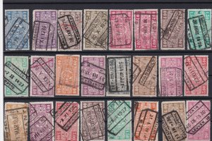 belgium railways parcel stamps ref r10923