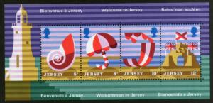 Jersey 1975 Tourist Publicity Posters Lighthouse Umbrella M/s Sc 127a MNH # 1...