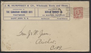 1903 Humphrey & Co Boots and Shoes Advertising St John NB to Arichat NS