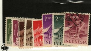 Indonesia #320 used, 321 MH, 322 used, 323-4 MH, 325-8 used