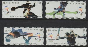 Singapore 2000 MNH Stamps Scott 948-951 Sport Olympic Games Table Tenn Badminton