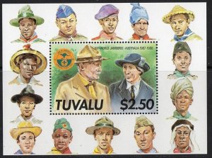 Thematic stamps TUVALU 1987 SCOUTS MS497 mint