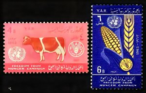 Yemen 1963 Sc#162/163 FREEDOM FROM HUNGER FAO (UN) CORN/MILK COW  Set (2) MNH