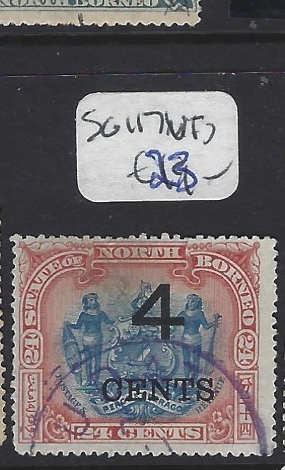 NORTH BORNEO (P2709B)  4C/24C   ARMS, LION  SG 117   VFU