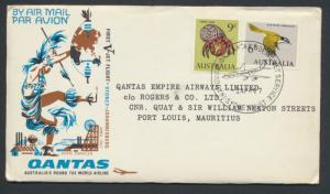 1967 Qantas First Flight Cover - Sydney Mauritius  AAMC 1600a  SPECIAL - plea...