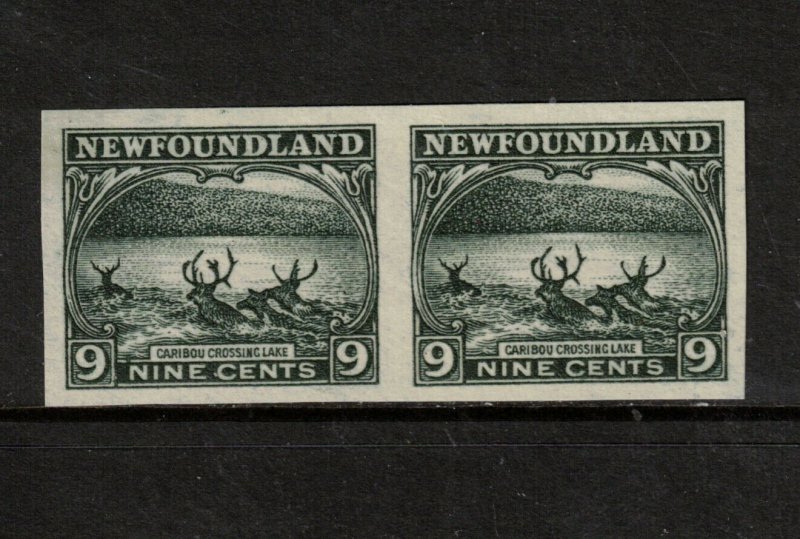 Newfoundland #138a Extra Fine Mint Imperf Pair Ungummed As Issued **Wth Cert.** 