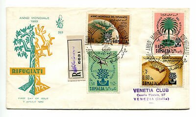 Somalia AFIS FDC Venetia 1960 Refugees traveled to Italy