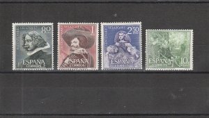 Spain  Scott#  983-986  MH  (1961 Velazquez Paintings)