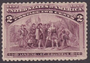 231 U.S. 1893 Columbian Exposition 2¢ issue MNH CV $31.00