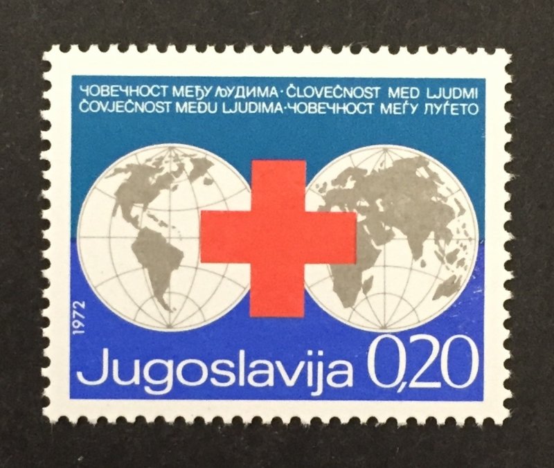 Yugoslavia 1972 #ra41, Red Cross & Hemispheres, MNH.