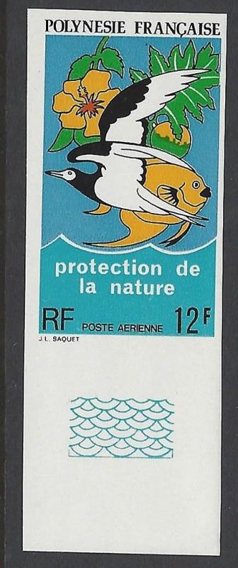 French Polynesia 1974 Bird Fish Flower Imperf VF MNH (C105)