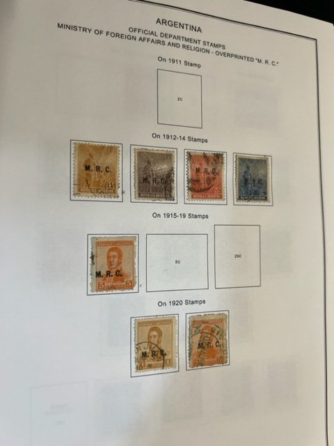 Argentina Official Department stamp Collection