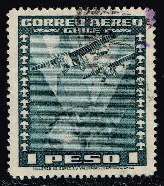 Chile #C39 Two Airplanes over Globe; Used (0.25)