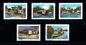 Australia 2003 Murray RIver Shipping  Set of 5 Used