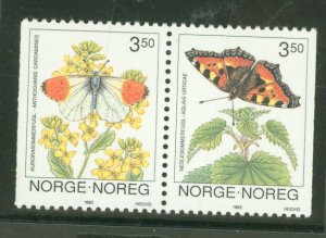 Norway #1033-1034  Single