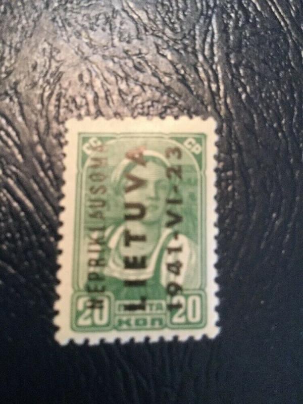 Litauen Scott Not Listed 1941 Stamp Mint Lightly Hinged