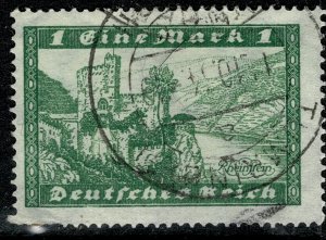 GERMANY 1924-27 1m GREEN USED (FU) SG 376 P.14 F