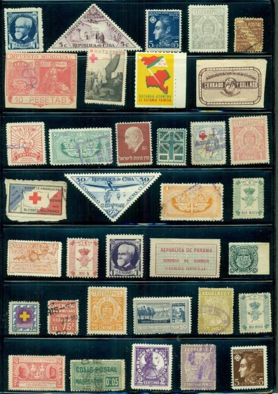 CINDERELLAS & LABELS WORLDWIDE GROUP OF 87, INTERESTING