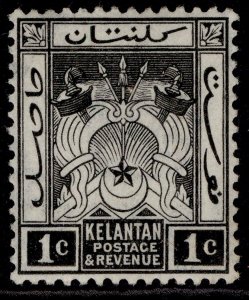 MALAYSIA - Kelantan GV SG15, 1c black, M MINT.