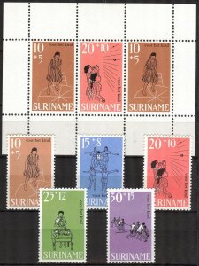 Suriname 1968 Voor Het Kind - For the Child Games set of 5 + S/S MNH