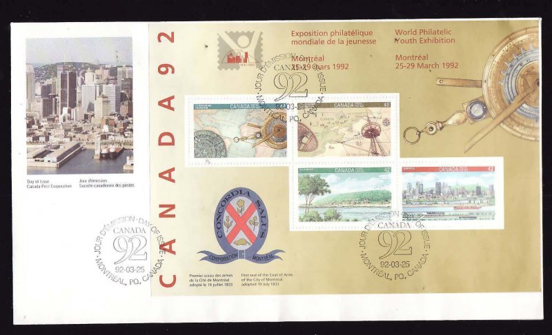 Canada-Sc#1407a-stamps on FDC-Canada 92-1992-