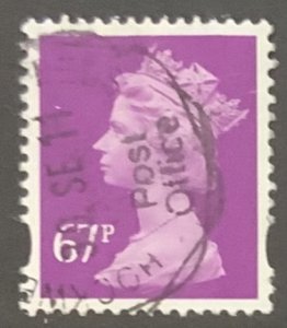 GREAT BRITAIN ELLIPTICAL MACHINS USED 1993-2011 67p MAUVE 2Bands.Y1735