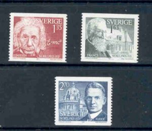 Sweden Sc  1387-89 1981 Nobel Prize Winners stamp set mint NH