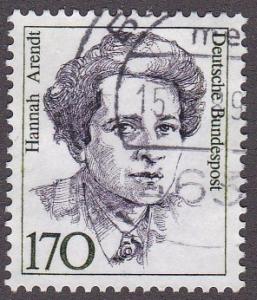 Germany # 1489, Hannah Arendt, Used, 1/3 Cat.