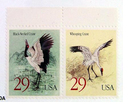 S10 US 2868a Cranes MNH 29c Pair MNH cv $1.40