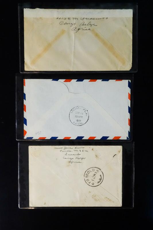 Belgium Congo Lot of 6 Very Clean Early Stamp Covers