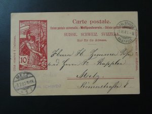 postal stationery card Solothurn Switzerland 1900