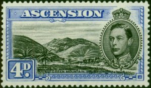 Ascension 1940 4d Black & Ultramarine SG42c P.13.5 Fine MNH (3)