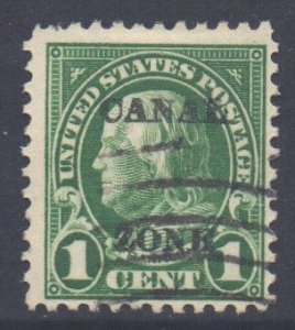 Panama Canal Zone Scott 71 - SG75, 1924 Franklin 1c used