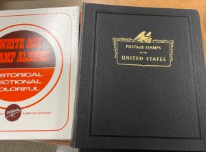 US COMMEMORATIVE WHITE ACE STAMP ALBUM & SLIPCASE w/ outer box