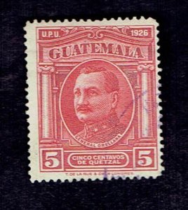 GUATEMALA SCOTT#238 1929 5c JOSE PINTO - 15th PRESIDENT - USED