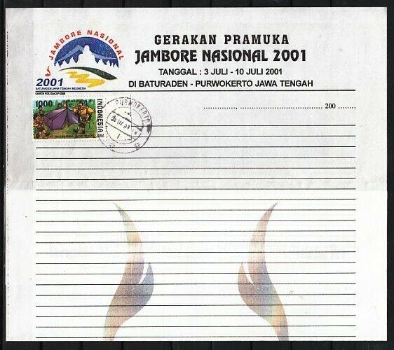 Indonesia, 2001 issue. National Jamboree Writing sheet w/stamp & cancel. ^