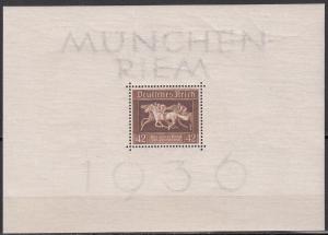 Germany - 1936 Horse Race S/S Sc# B90 - MNH (7813)