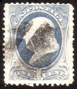 1881, US 1c, Franklin, Used, Jumbo, Sc 206