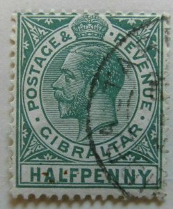 A8P15F50 Gibraltar 1912-24 WMK Mult Crown CA 2 1/2d Used-