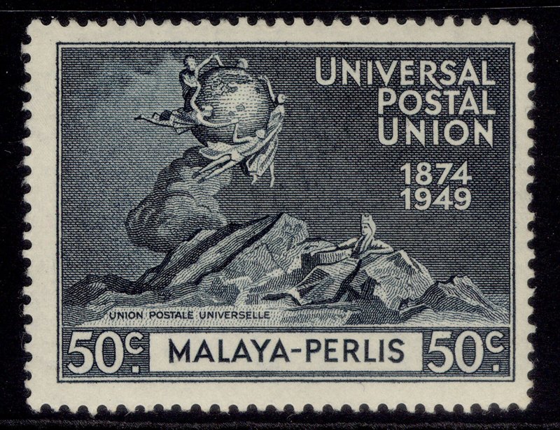 MALAYSIA - Perlis GVI SG6, 50c blue-black, M MINT.