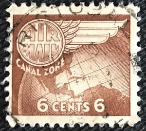 Canal Zone #C22 Used Single CC Canal Zone Globe and Wing SCV $.25
