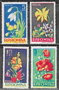 Romania (1956) - Scott # 1112 - 1115,   MH